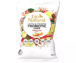 Go Natural Probiotic Chips Chilli+Lime 100g