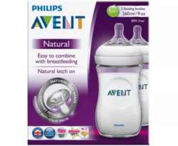 Avent Naturals 2 x 260ml Feeding Bottles