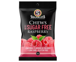 Sugarless Confectionery Raspberry Chews 70g