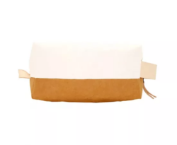 Cosmetics Case White Medium with Craft Paper Bottom