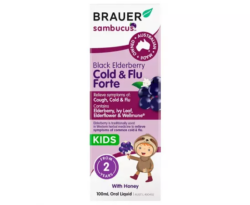 Brauer Sambucus Black Elderberry Cold & Flu Forte for Childern 100ml