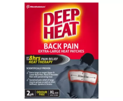 Deep Heat Odourless Back Patches Extra Large 2 Pack