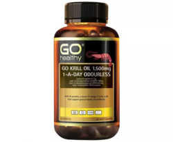 Go Healthy GO Krill Oil 1,500mg 1-A-Day Odourless 60 Soft Gel Capsules
