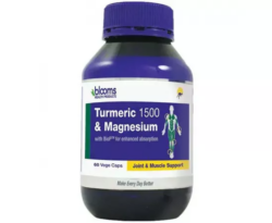 Henry Blooms Turmeric 1500 & Magnesium w BioP 60 Capsules