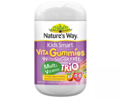 Nature’s Way Kids Smart Vita Gummies 99.9% Sugar Free Multi-Vitamin Trio 75 Pastilles