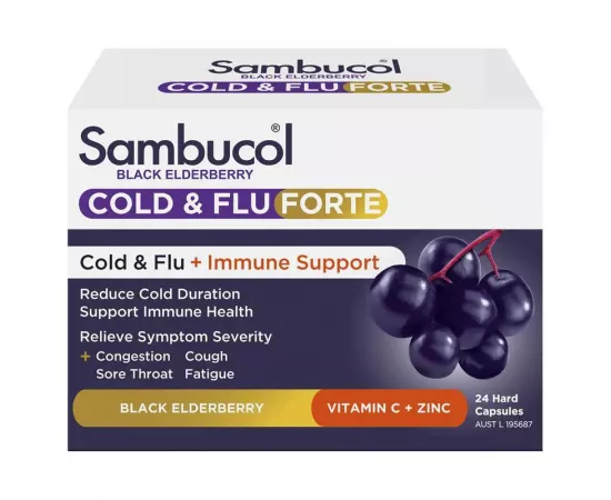 Sambucol Cold And Flu Forte 24 Capsules