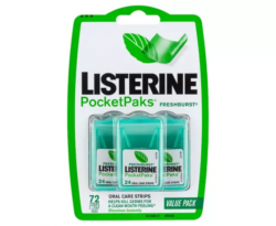 Listerine Pocketpaks Oral Care Strips Freshburst 72 Value Pack