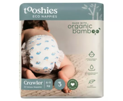 Tooshies Eco Nappies with Organic Bamboo Size 3 Crawler 6-11kg 22 Pack