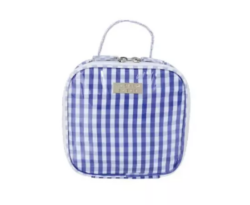 Wicked Sista Cottage Gingham Navy Small Square Carry Bag