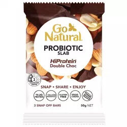 Go Natural Probiotic Slab HiProtein Double Choc 50g