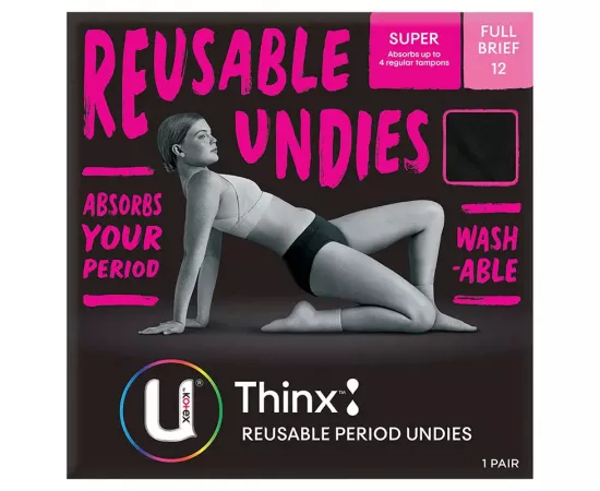 U by Kotex Thinx Reusable Period Undies Briefs Size 12 1 Pair