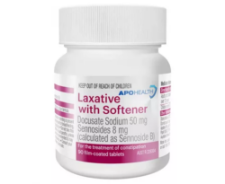 ApoHealth Laxative with Softener 50mg 90 Tablets