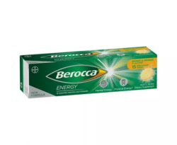 Berocca Energy Vitamin B & C Mango & Orange Flavour Effervescent Tablets 15 Pack