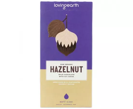 Loving Earth Raw Organic Hazelnut Mylk Chocolate 80g