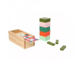 Wooden Game Pocket Size Jumbling Tower 45 Pieces