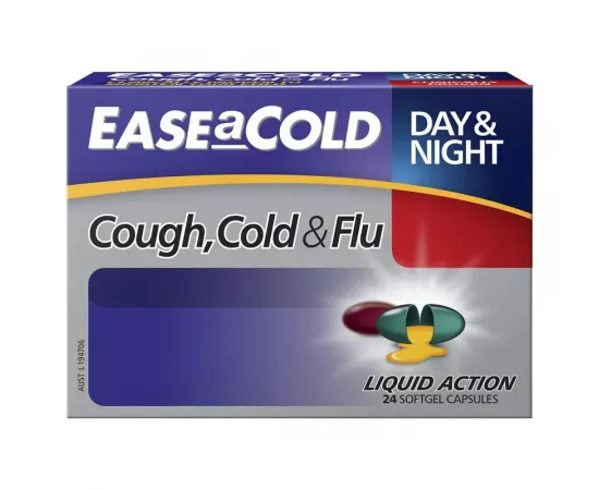 Ease a Cold Cough Cold & Flu Day & Night 24 Capsules