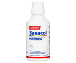 Colgate Savacol Mouth & Throat Rinse Alcohol Free 300ml