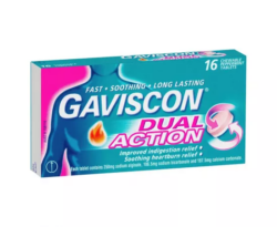 Gaviscon Dual Action Chewable Peppermint Tablets 16 Pack