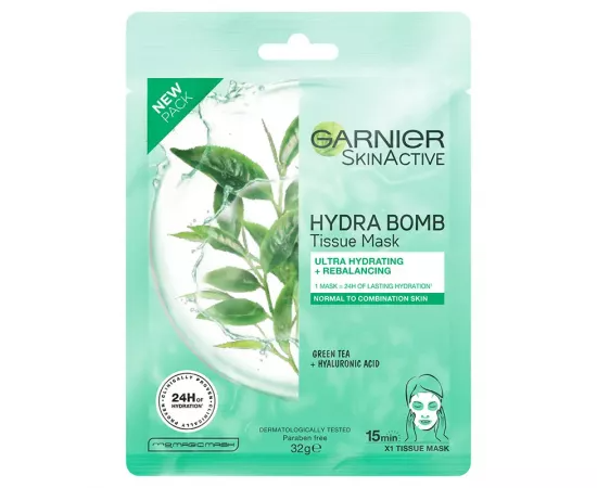 Garnier SkinActive Hydra Bomb Tissue Face Mask Green Tea 15g