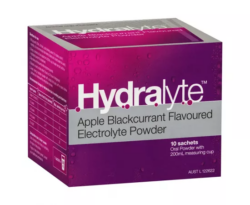 Hydralyte Electrolyte Apple Blackcurrant Powder Sachets 10 Pack