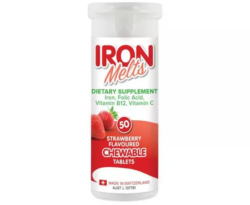 Iron Melts Strawberry 50 Chewable Tablets