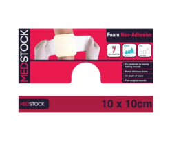 Medstock Foam Non-Adhesive Dressing 10cm x 10cm