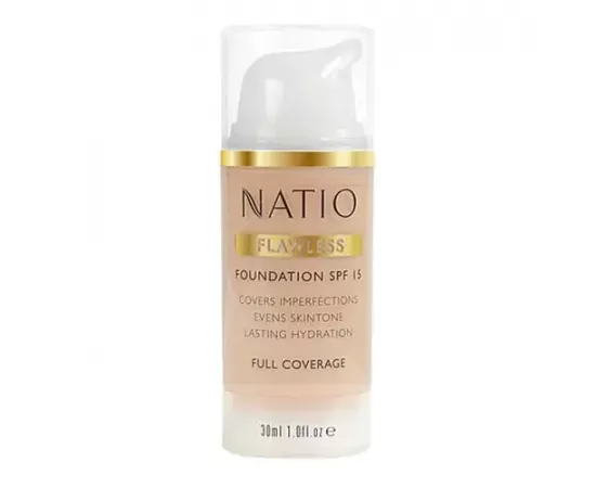 Natio Flawless Foundation SPF 15 Light Honey 30ml