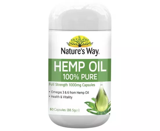 Nature’s Way Hemp Oil Pure 1000mg 60 Capsules