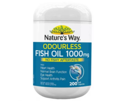 Nature’s Way Odourless Fish Oil 1000mg 200 Soft Capsules