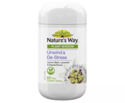 Nature’s Way Plant Wisdom Unwind & De-Stress 60 Tablets