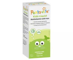 Pentavite Kids Multivitamin With Iron Liquid 1-12 Years 200ml