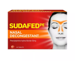 Sudafed PE Nasal Decongestant 24 Tablets