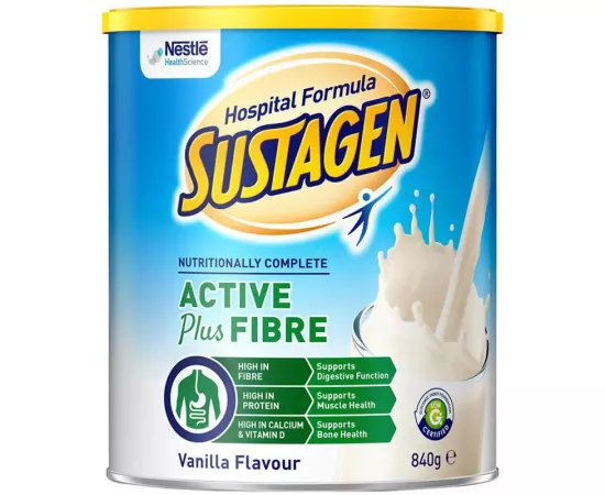 Sustagen Hospital Active + Fibre Formula Vanilla 840g