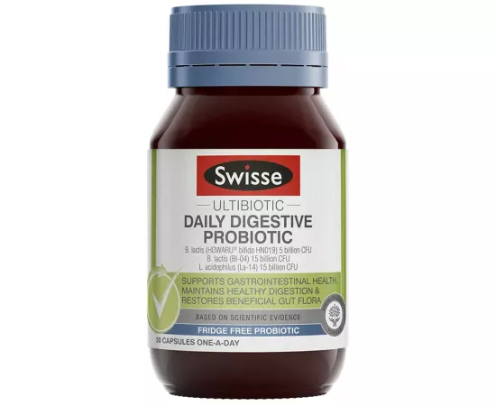 Swisse Ultibiotic Daily Digestive Probiotic 30 Capsules