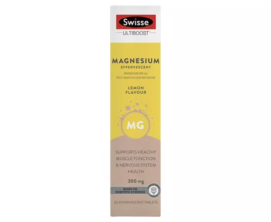 Swisse Ultiboost Magnesium 300mg Effervescent Tablets 20 Pack