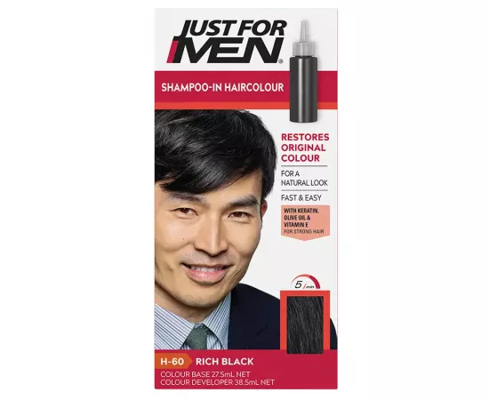 Just for Men Shampoo In Hair Colour H-60 Rich Black