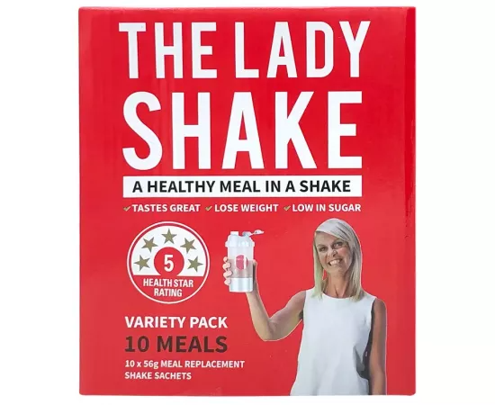The Lady Shake Variety 10 x 56g Sachets Pack