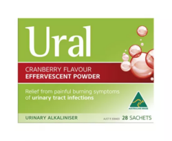 Ural Effervescent Powder Cranberry 28 x 4g Sachets