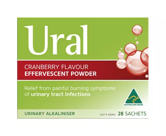 Ural Effervescent Powder Cranberry 28 x 4g Sachets