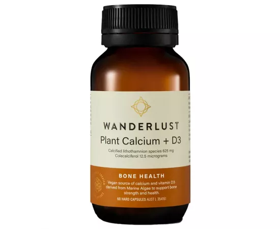 Wanderlust Plant Calcium + D3 60 Capsules