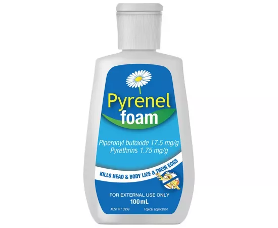 Pyrenel Kills Head & Body Lice Foam 100ml