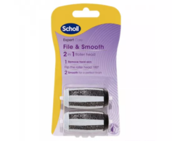Scholl ExpertCare File and Smooth 2 in 1 Roller Head Refill 2 Pack