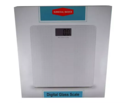 Surgical Basics Electronic Glass Antislip Bathroom Scale (Max 180Kg)