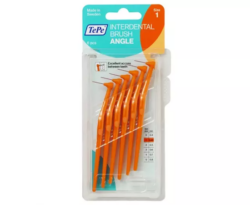 TePe Interdental Brush Angle 0.45mm Orange Size1 6 Piece Pack