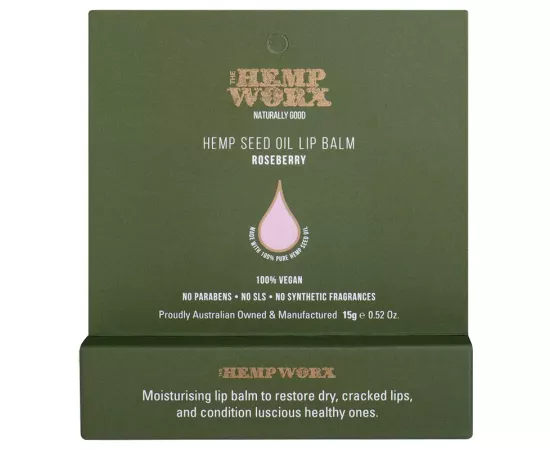 The Hemp Worx Roseberry Lip Balm 15g
