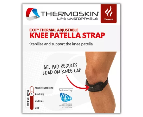 Thermoskin Adjustable Knee Patella Strap – Black