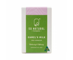 So Natural Company Camel’s Milk Soap – Rose Geranium 110g