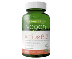 Naturopathica Vegan Active B12 60 Chewable Tablets