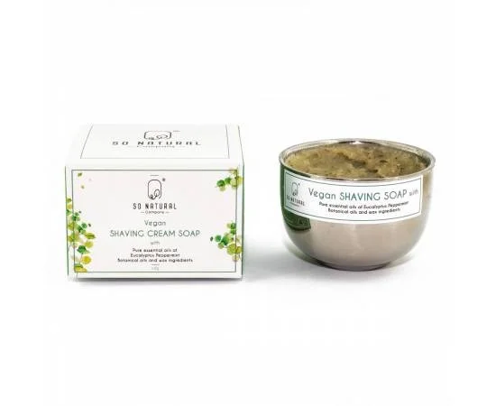 So Natural Company Vegan Eucalyptus Peppermint Shaving Soap 80g