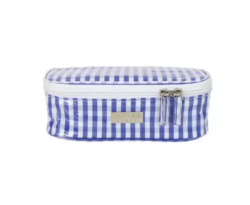 Wicked Sista Cottage Gingham Navy Rectangle Brush Bag